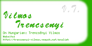 vilmos trencsenyi business card