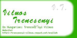 vilmos trencsenyi business card